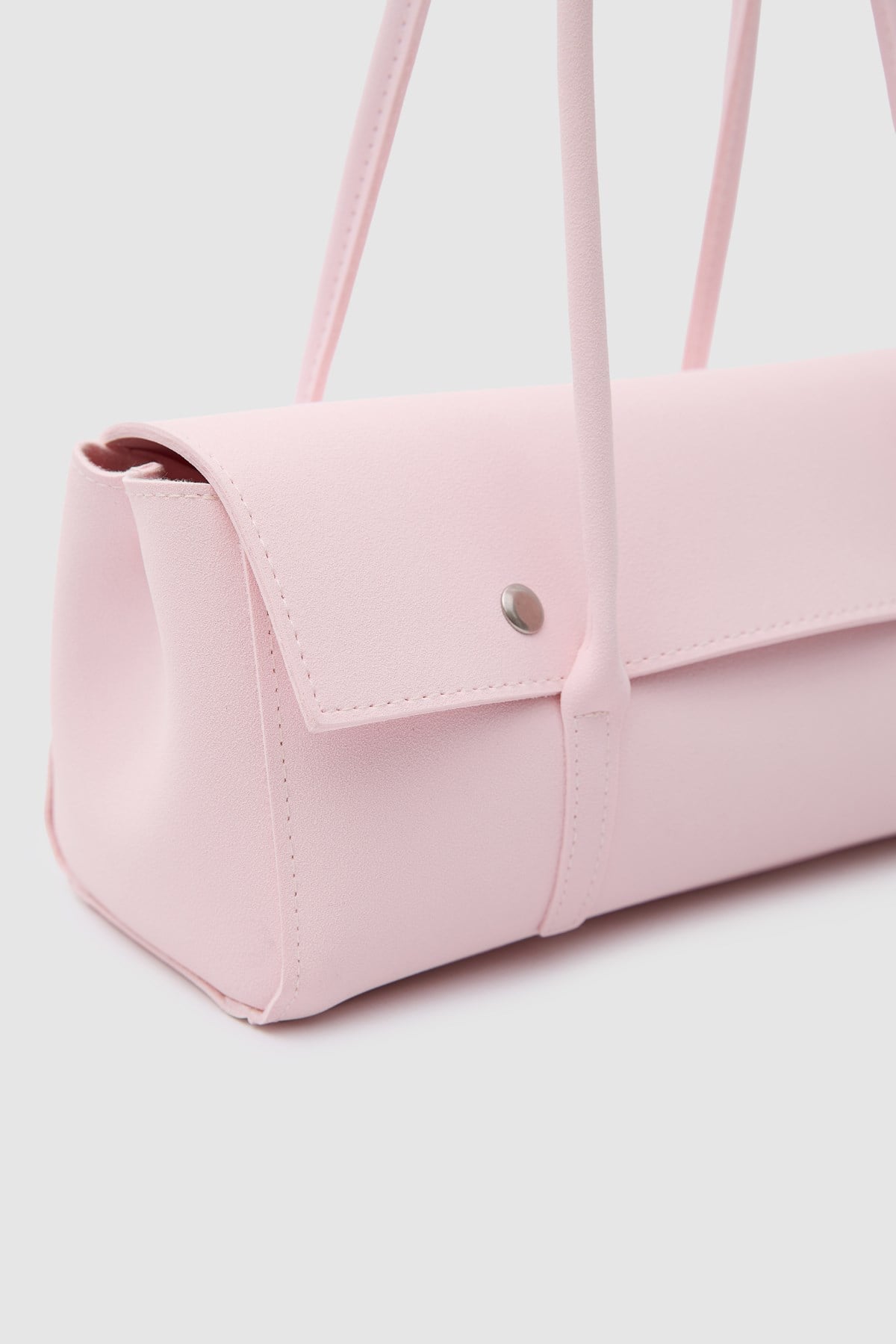 Shulebags Mari Vintage Baget Çanta Pudra Pembe görsel 7