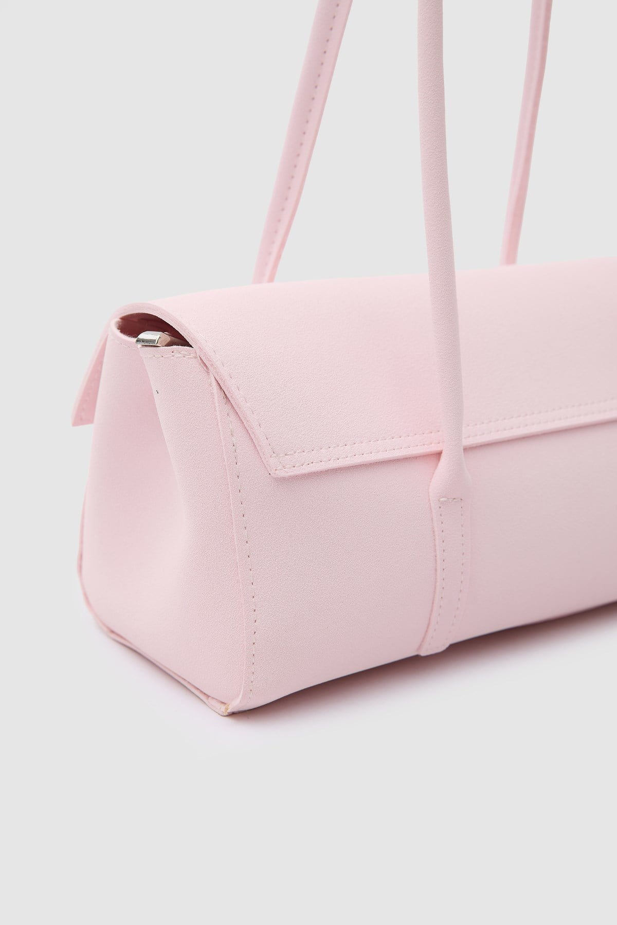 Shulebags Mari Vintage Baget Çanta Pudra Pembe görsel 8