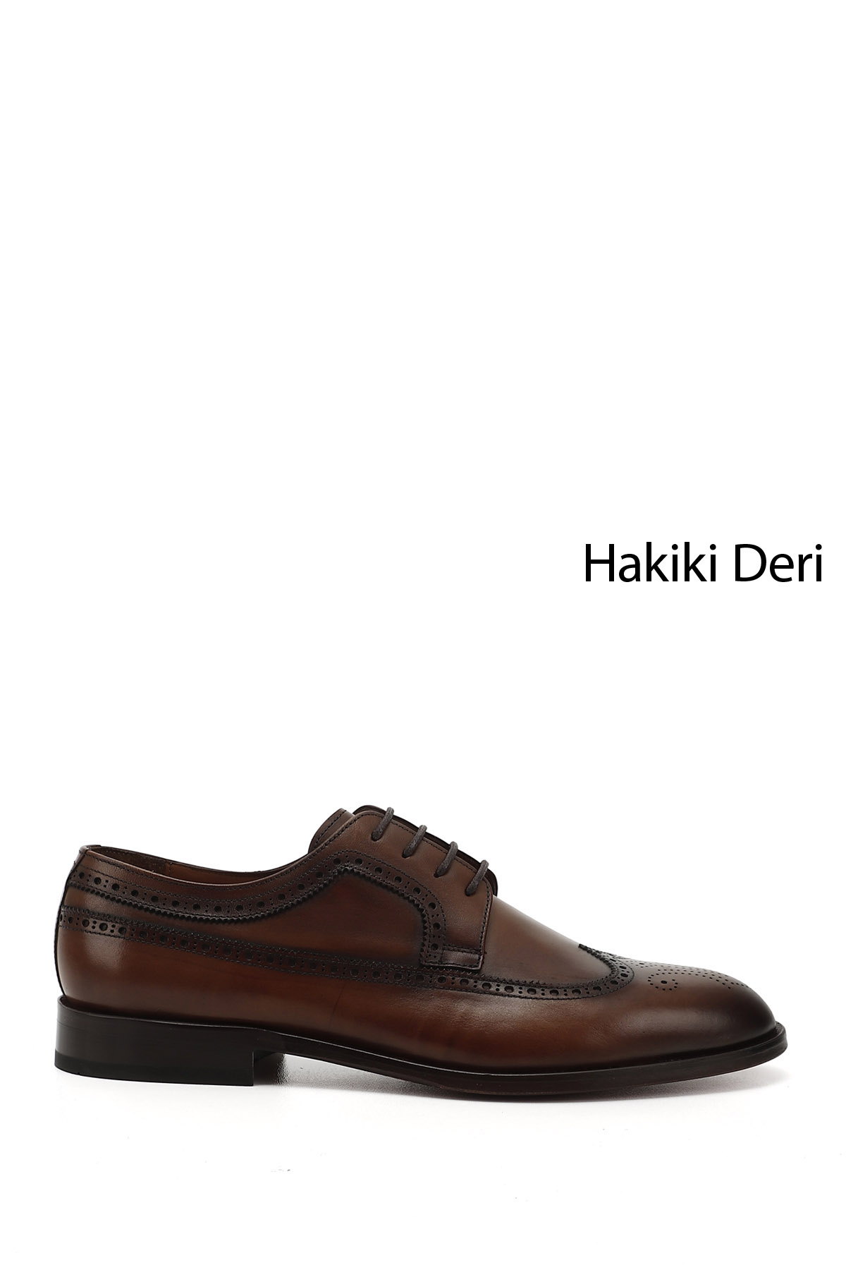 GÖNDERİ(R) Erkek HAKİ-TABA Bağcıklı Kösele Taban Hakiki Deri Klasik Ayakkabı