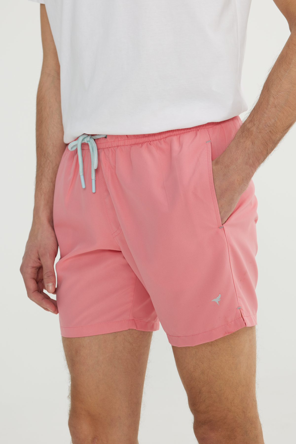 AC&Co / Altınyıldız Classics Erkek Pembe Standart Fit Normal Kesim Cepli Hızlı Kuruyan Desenli Deniz Şortu görsel 7