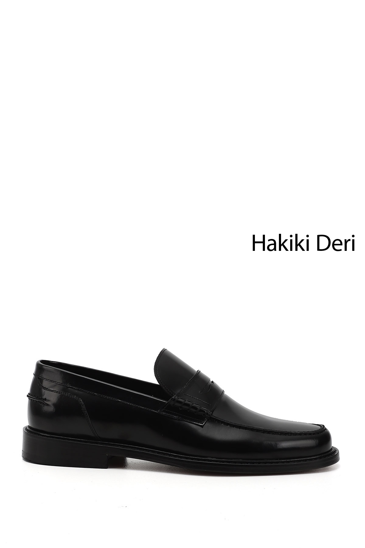 GÖNDERİ(R) Erkek AÇIK SİYAH Kösele Taban Hakiki Deri Loafer Ayakkabı