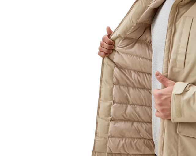 Adidas Paveric Fur Par Erkek Günlük Mont IX8886 Krem görsel 3