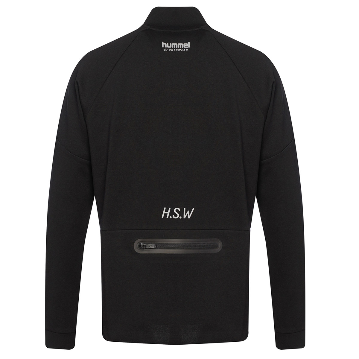 Hummel Inter Siyah Dik Yaka Erkek Fermuarlı Sweatshirt Hırka görsel 3