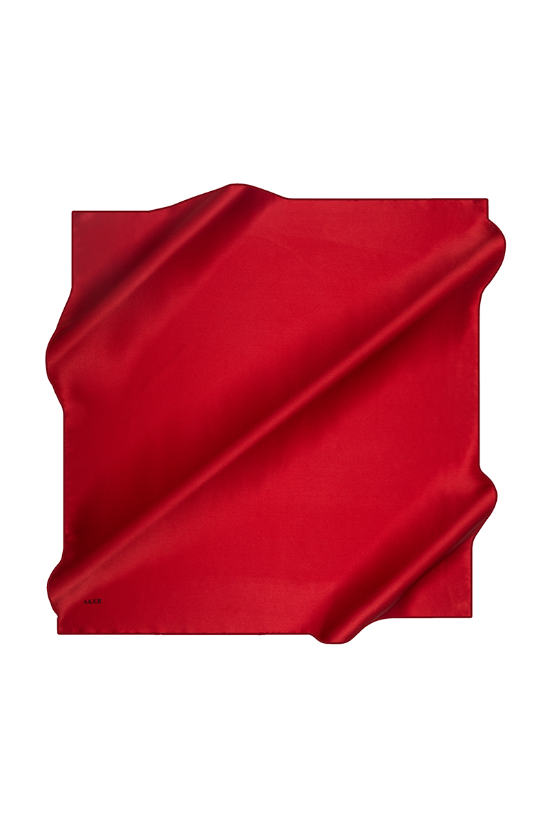 AKER Kırmızı 90X90 Düz Twill Eşarp