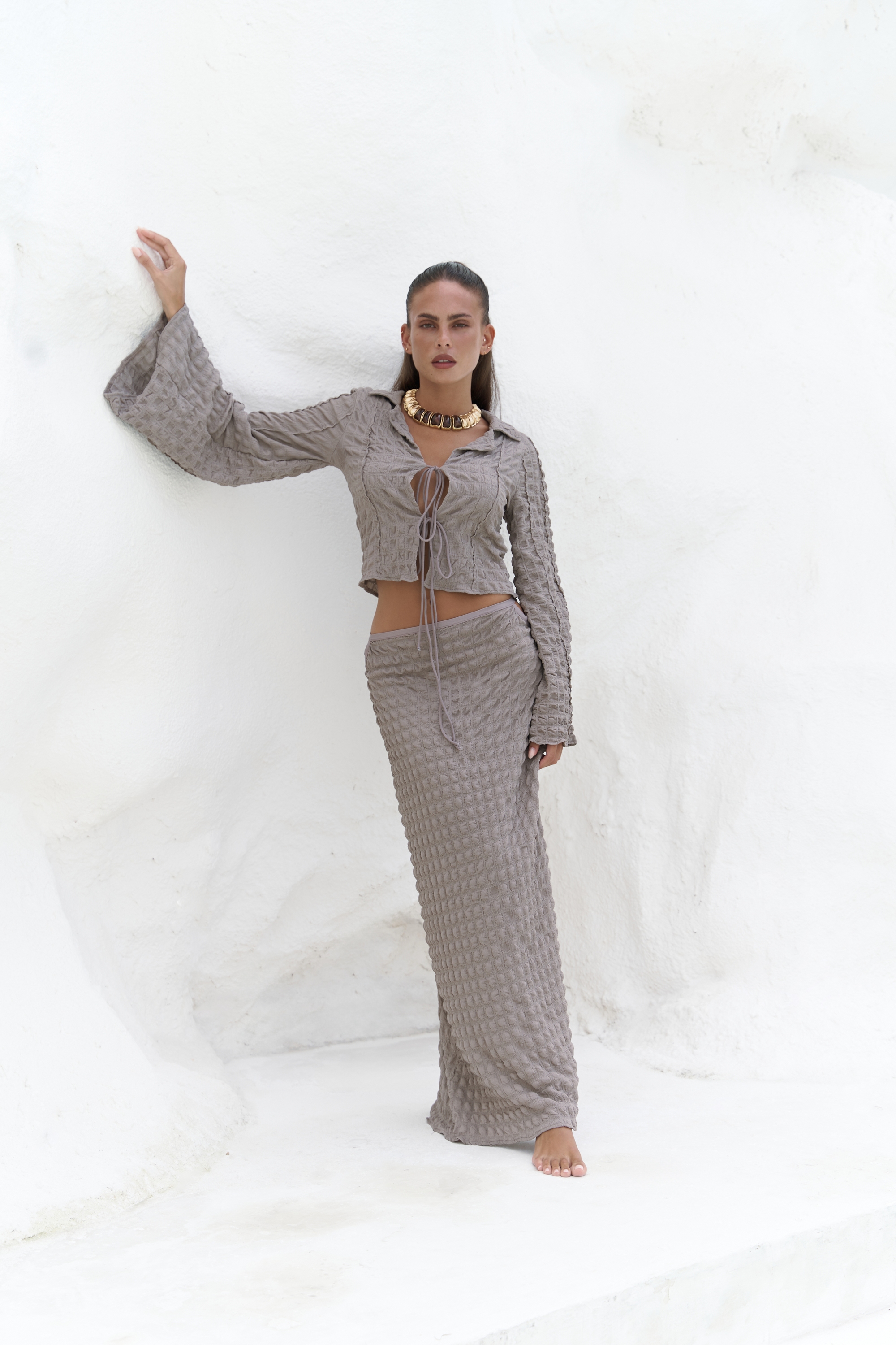 Mai Collection Rania Vizon Gömlek Etek Takım görsel 2