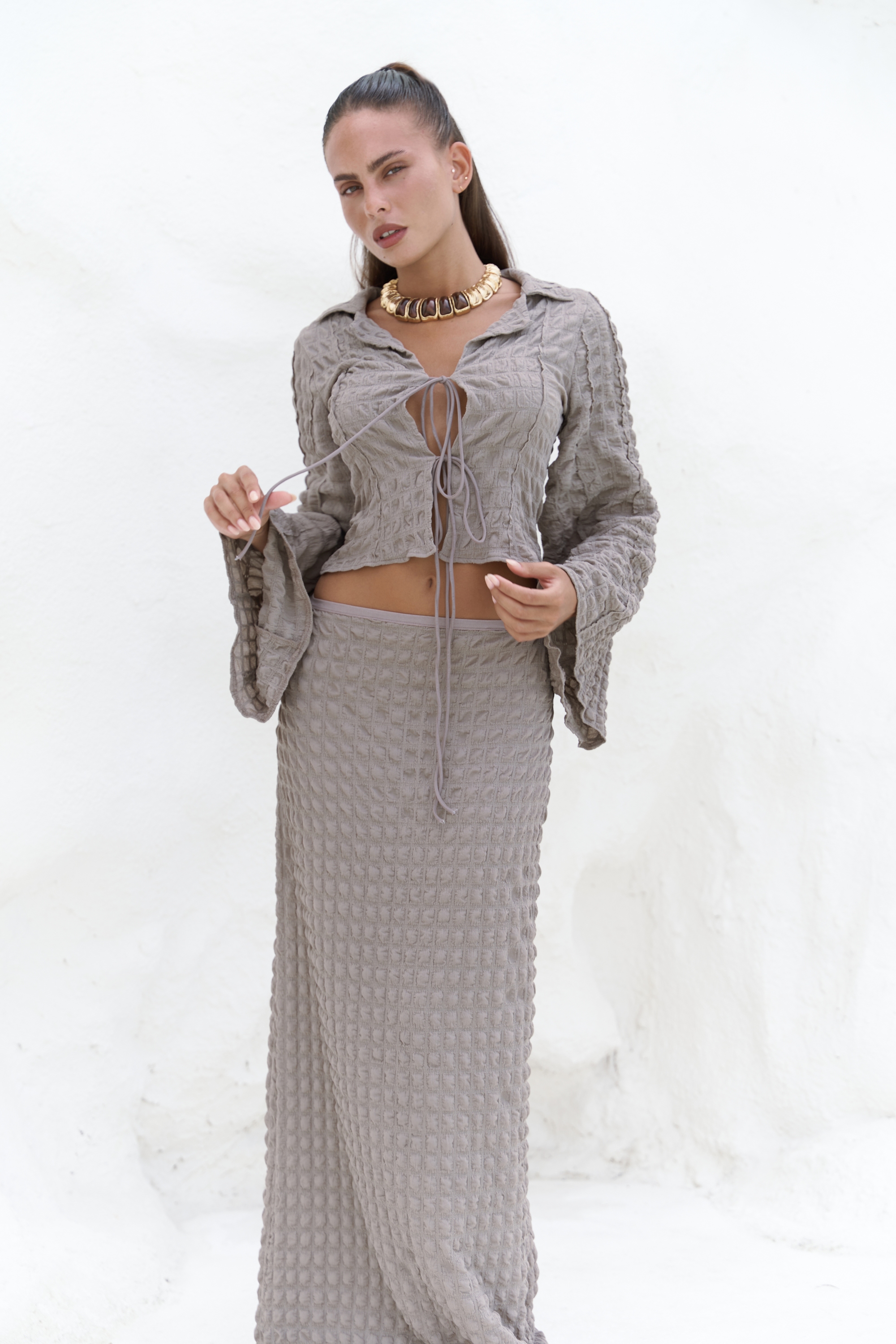 Mai Collection Rania Vizon Gömlek Etek Takım görsel 3