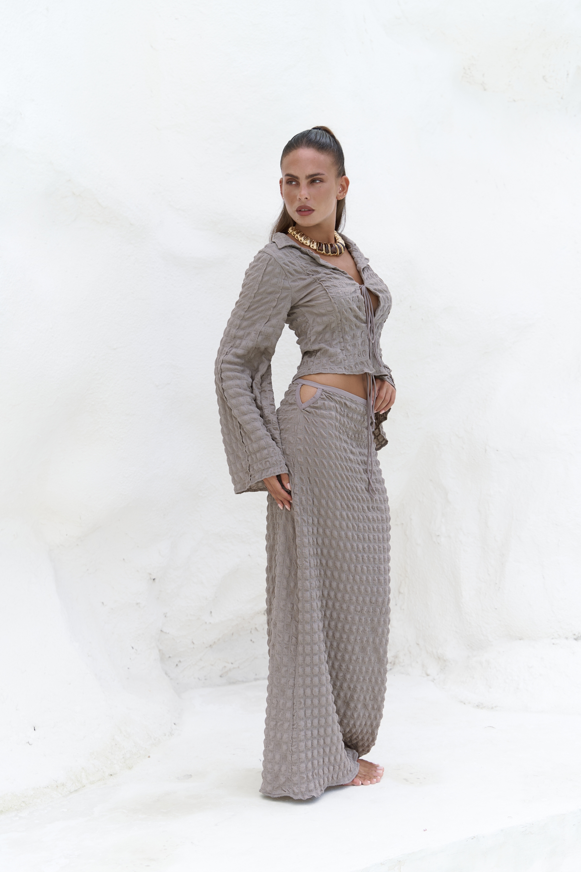Mai Collection Rania Vizon Gömlek Etek Takım görsel 4