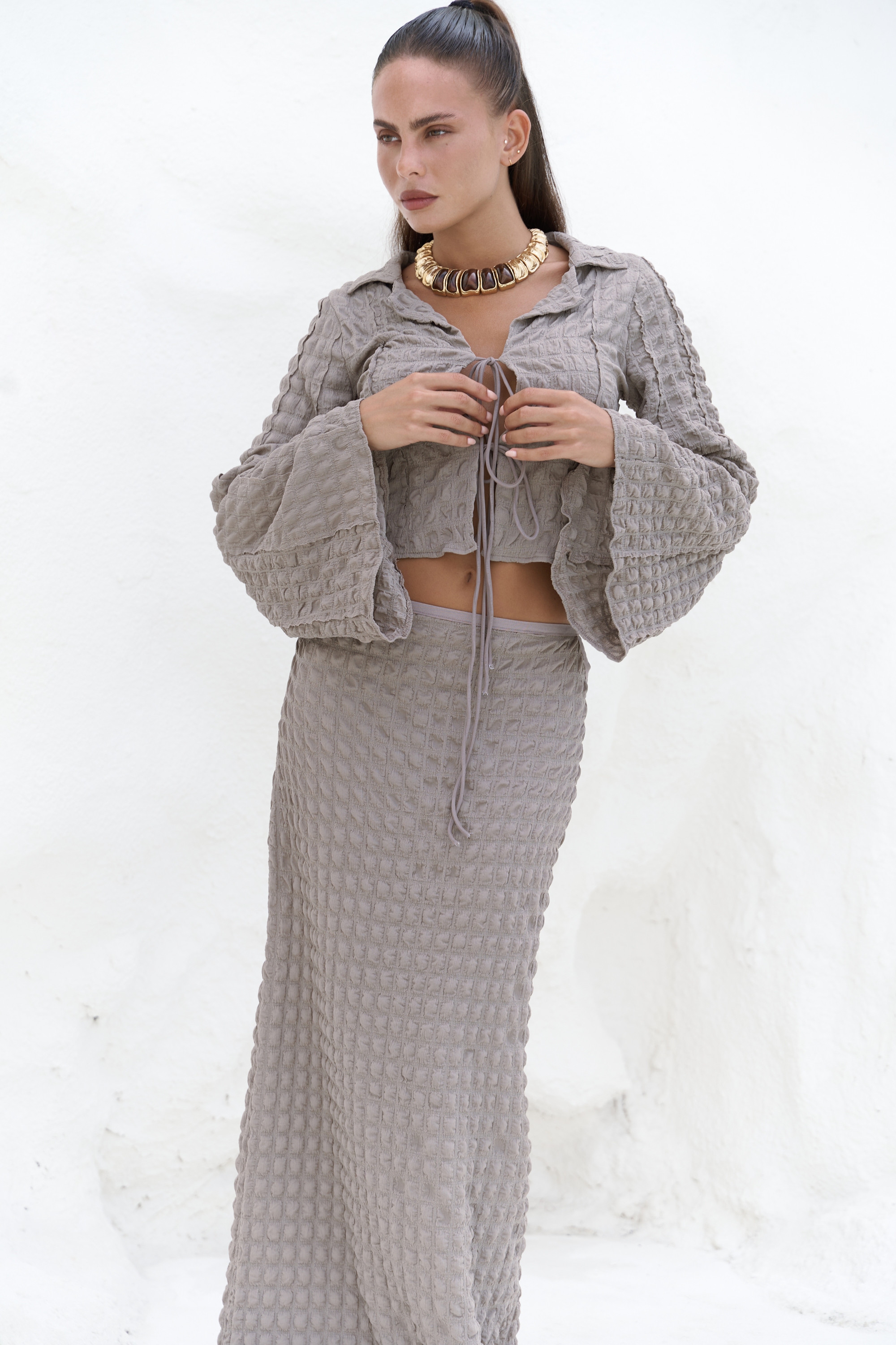 Mai Collection Rania Vizon Gömlek Etek Takım görsel 6