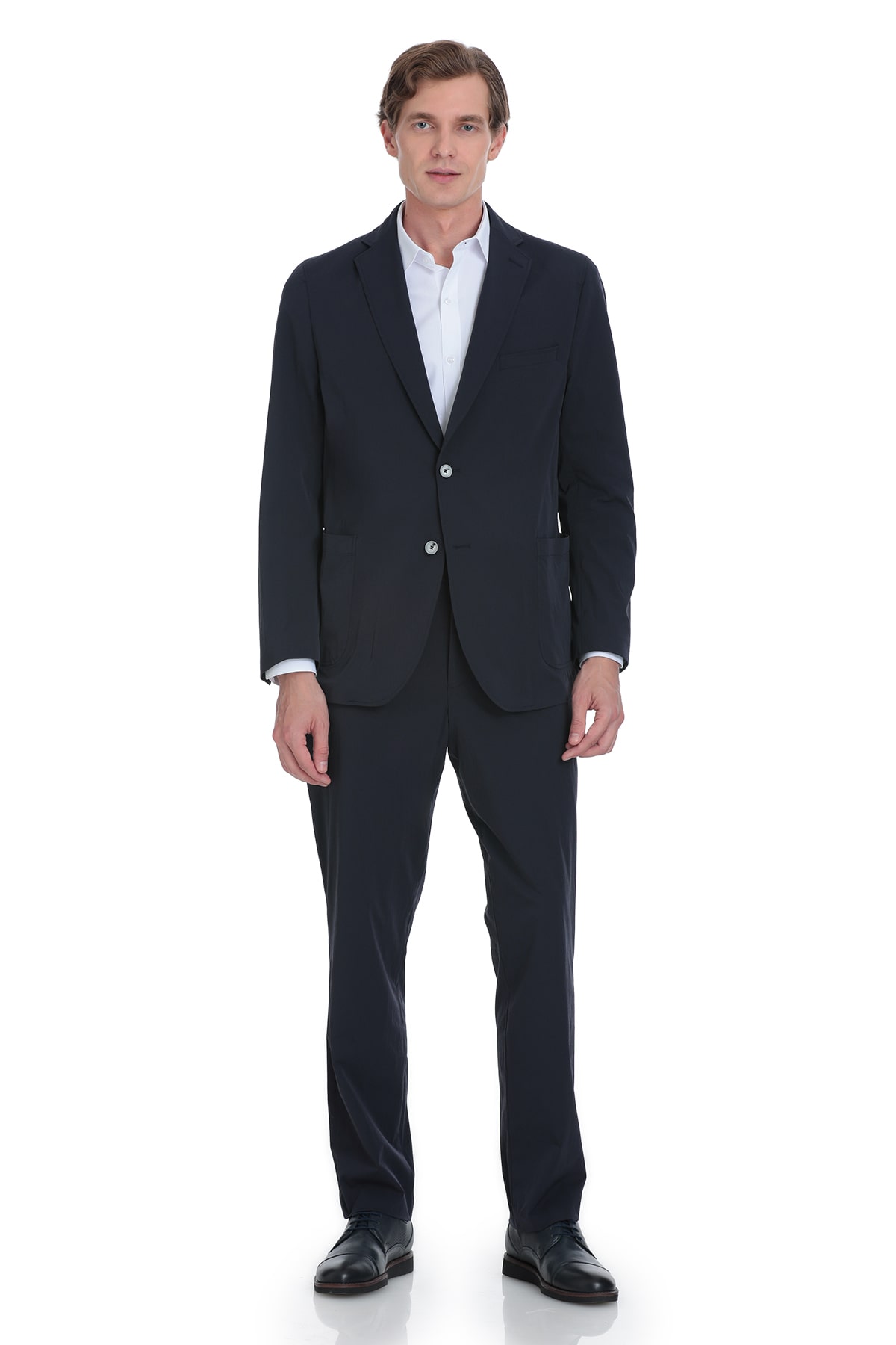 Hatemoğlu Lacivert Comfort Fit Mono Yaka Casual Takım Elbise