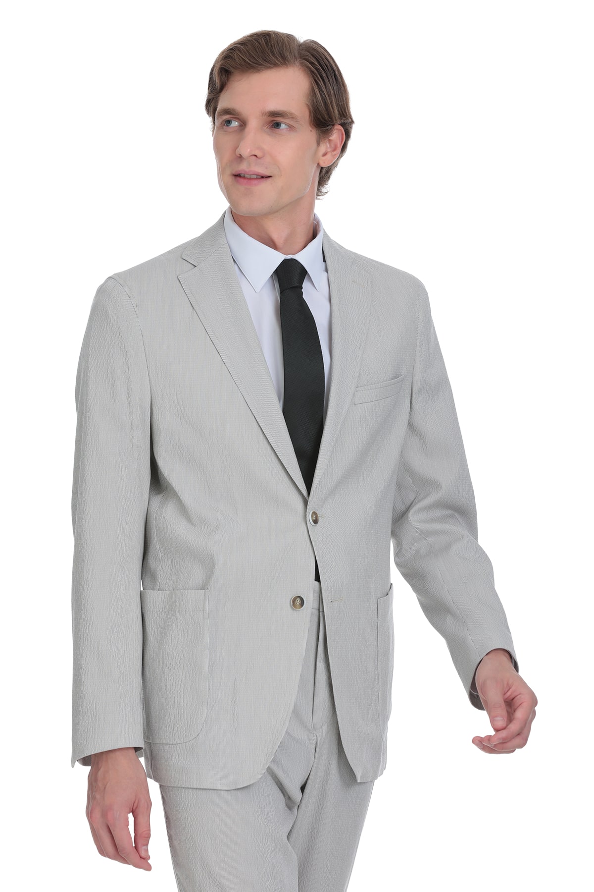 Hatemoğlu Vizon Comfort Fit Mono Yaka Casual Takım Elbise