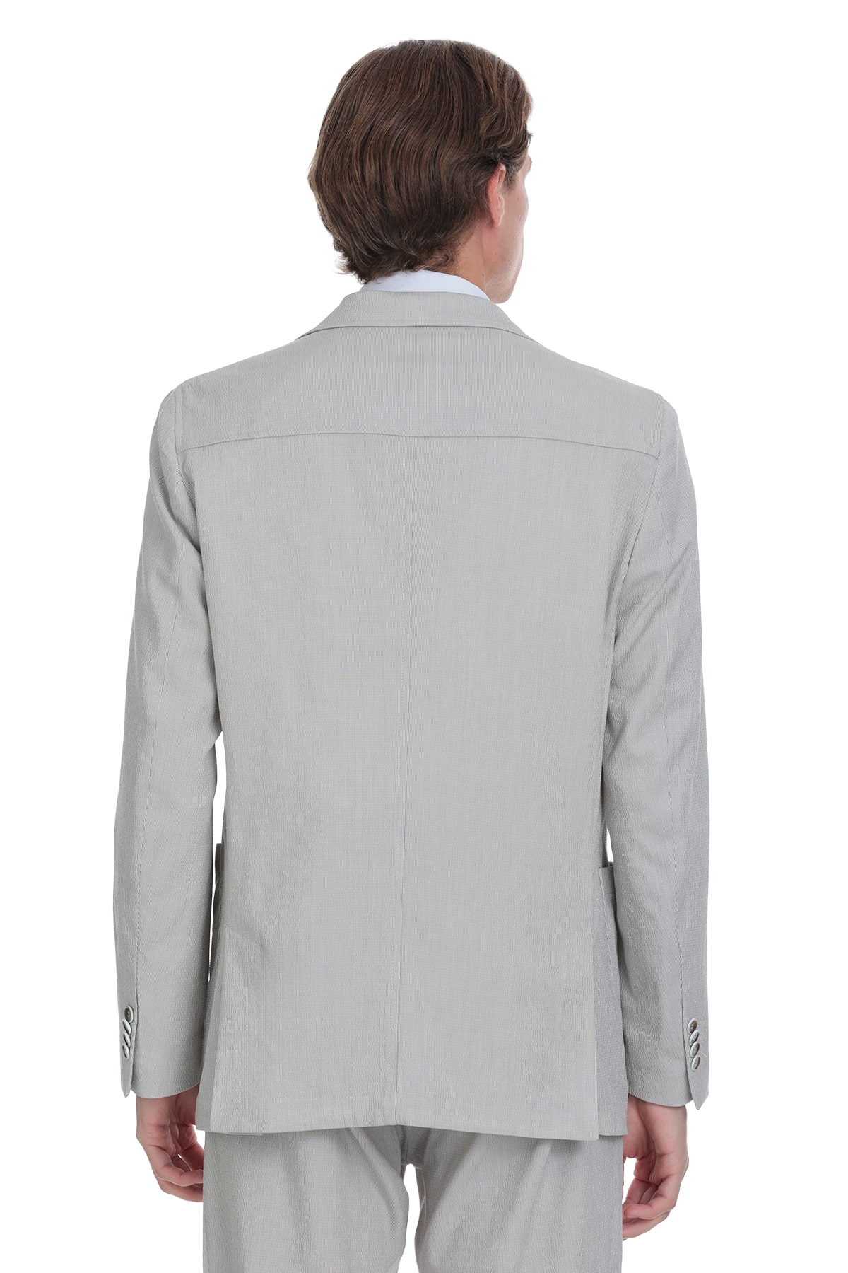 Hatemoğlu Vizon Comfort Fit Mono Yaka Casual Takım Elbise görsel 4