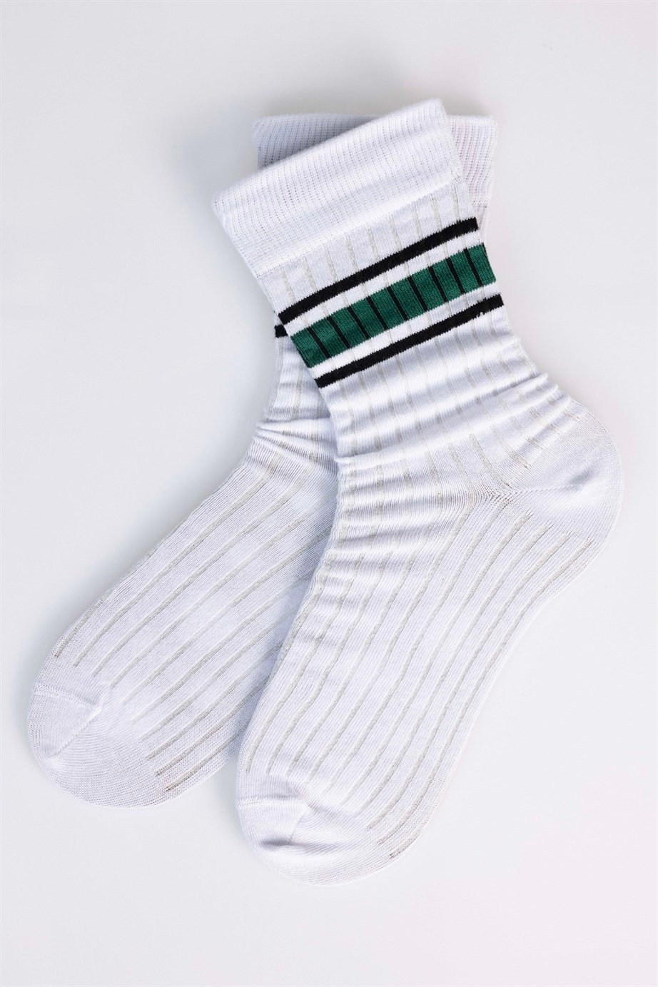 TUDORS Unisex Çizgili Kolej Tenis Çorabı