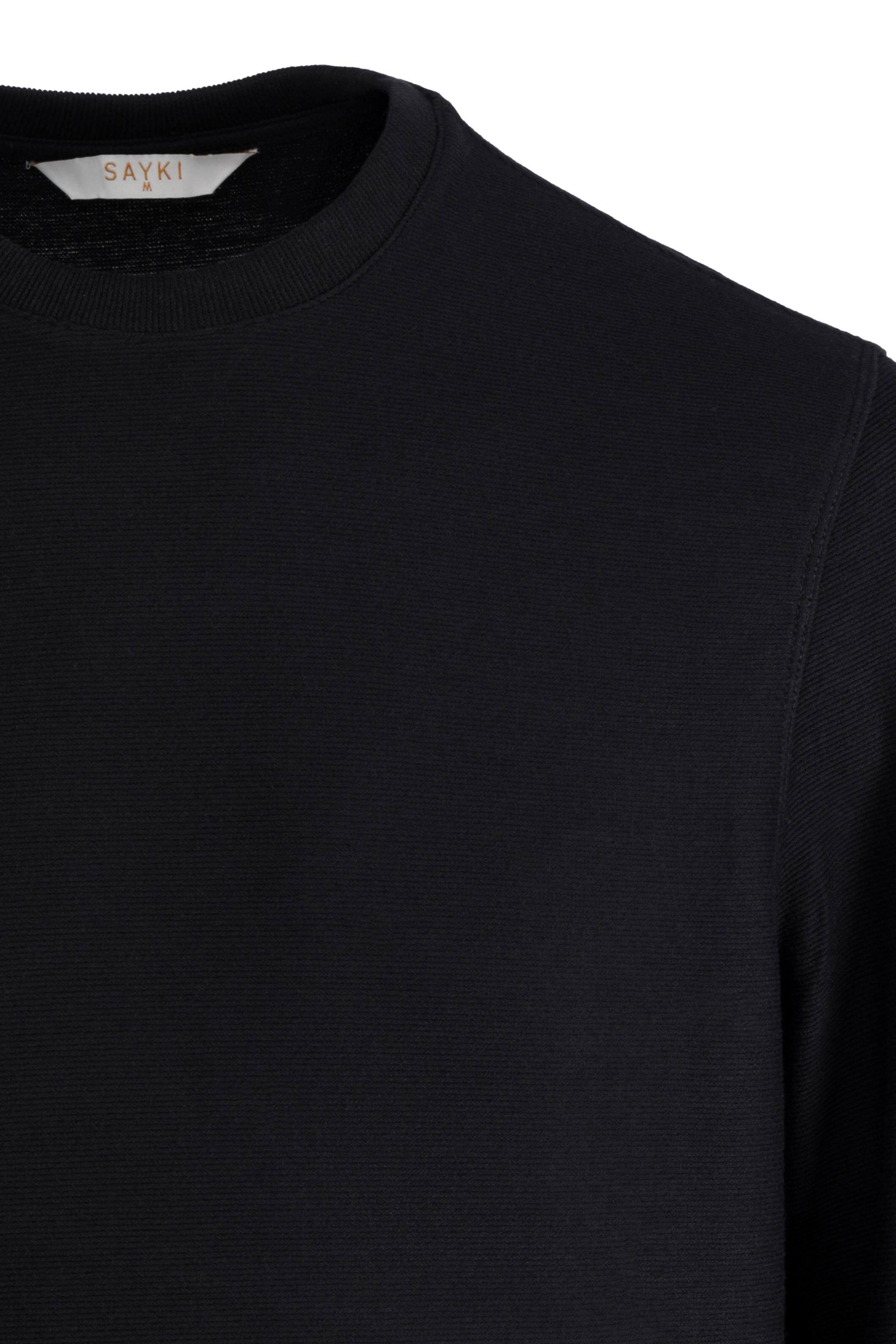 Hatemoğlu Siyah Regular Fit Bisiklet Yaka Sweatshirt görsel 3