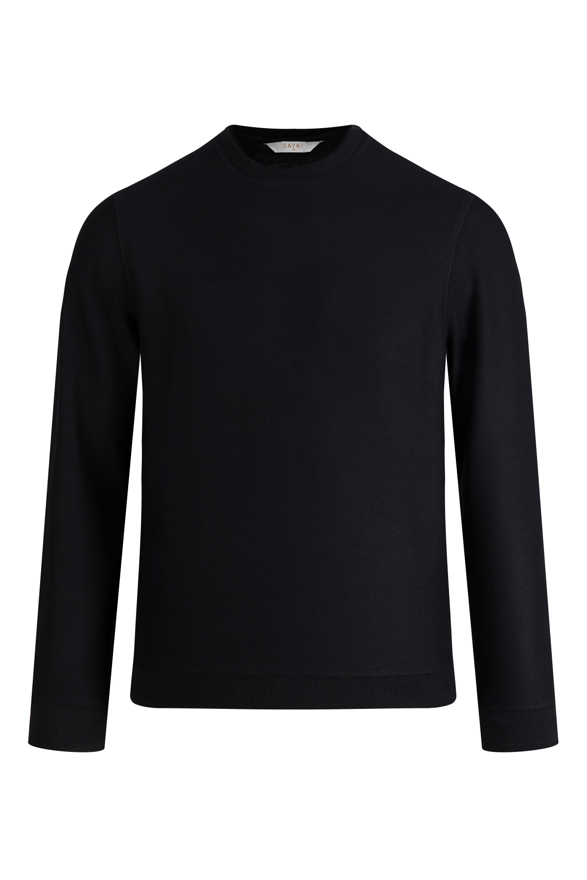 Hatemoğlu Siyah Regular Fit Bisiklet Yaka Sweatshirt