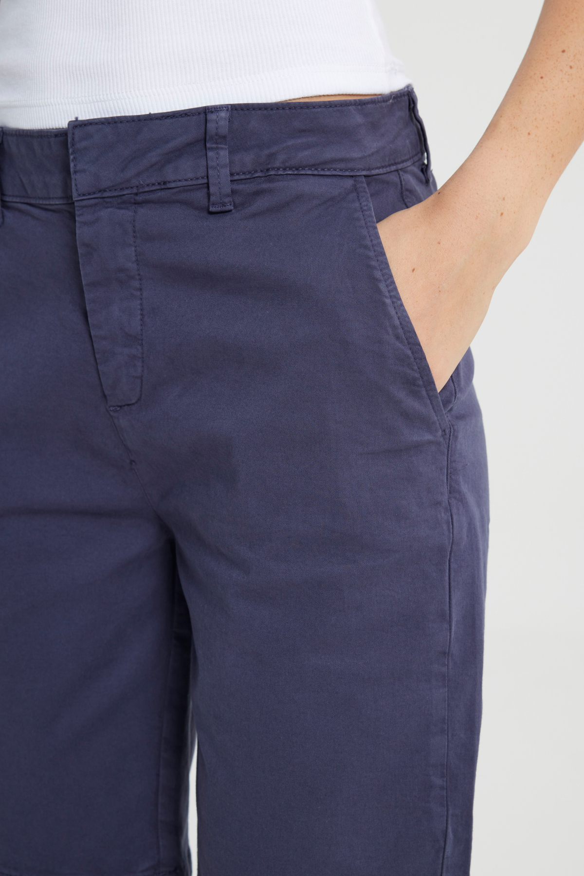 Lee Regular Fit Normal Kesim Normal Bel Lacivert Chino Şort görsel 6