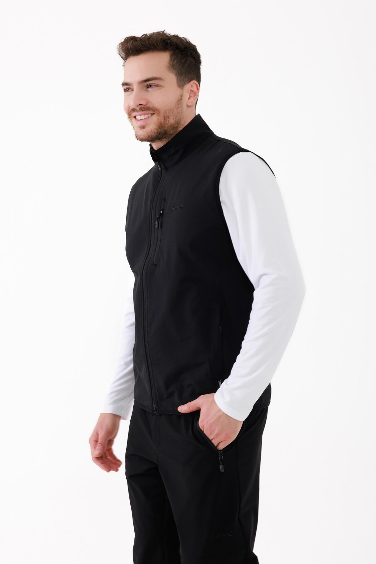 2AS Bowen İnce Softshell Unısex Yelek Siyah görsel 3