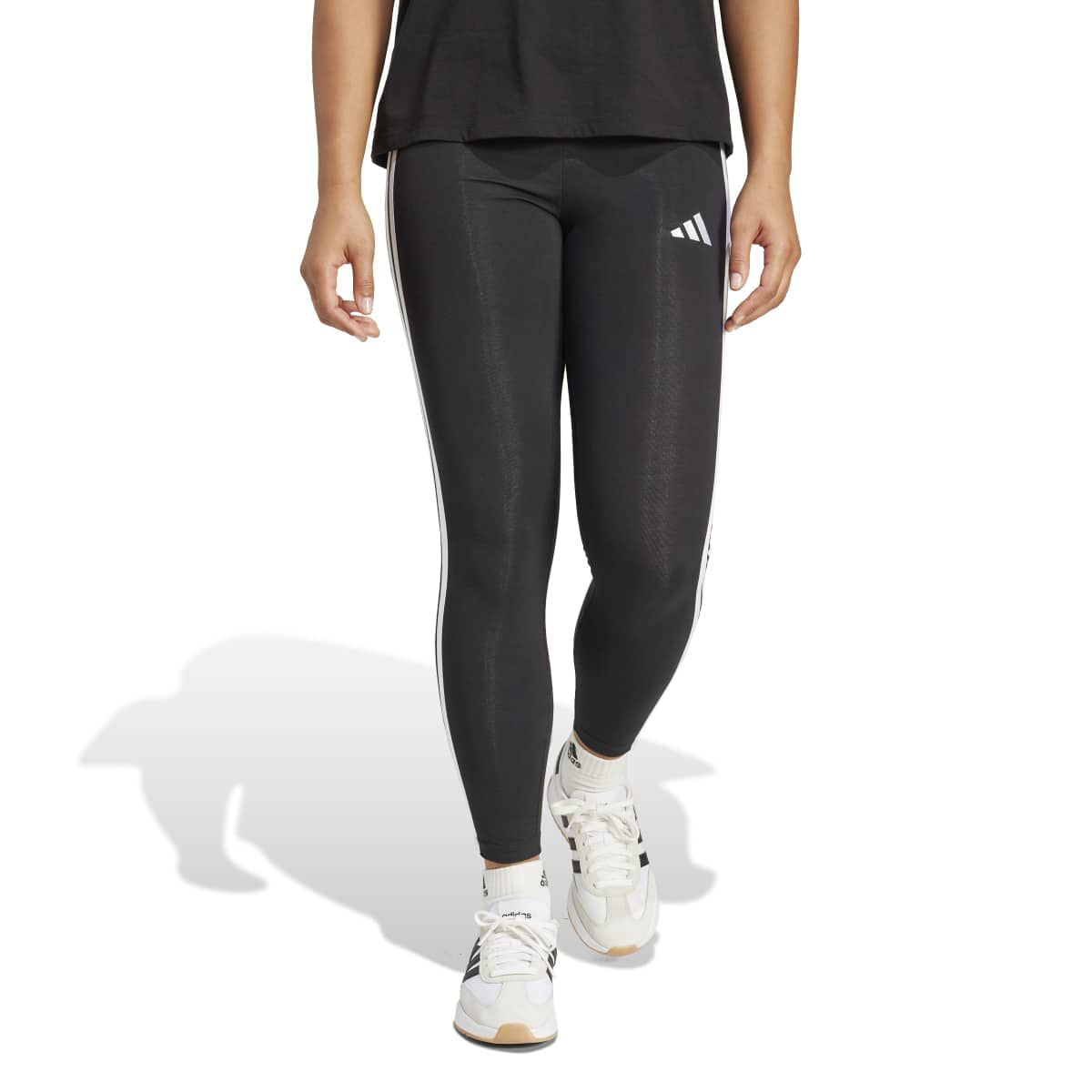 Adidas Essentials 3-Stripes Pamuk Kadın Siyah Tayt
