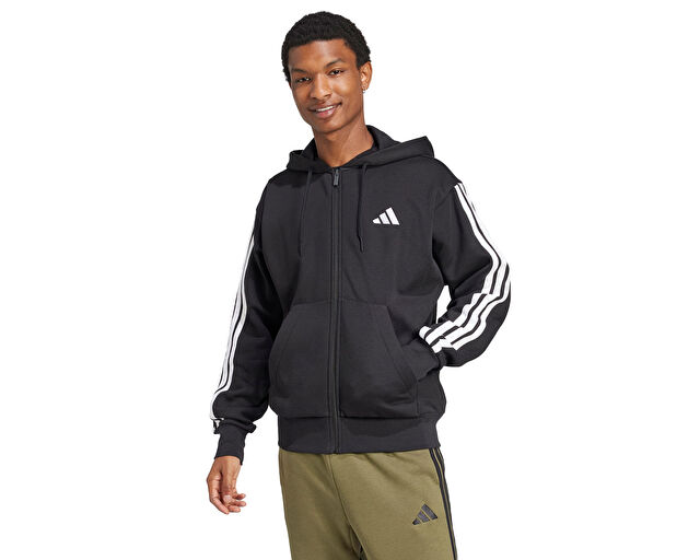 Adidas M 3S Fl Fz Hd Erkek Günlük Ceket JD1870 Siyah