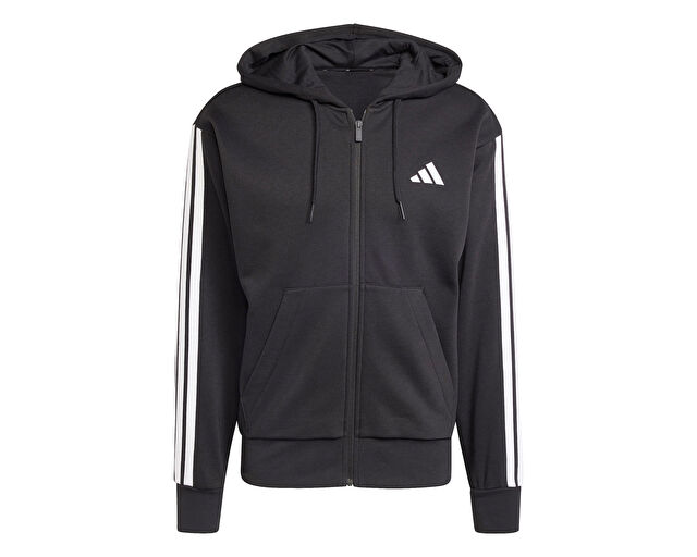 Adidas M 3S Fl Fz Hd Erkek Günlük Ceket JD1870 Siyah görsel 4