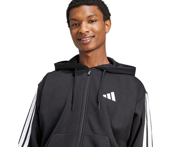 Adidas M 3S Fl Fz Hd Erkek Günlük Ceket JD1870 Siyah görsel 5