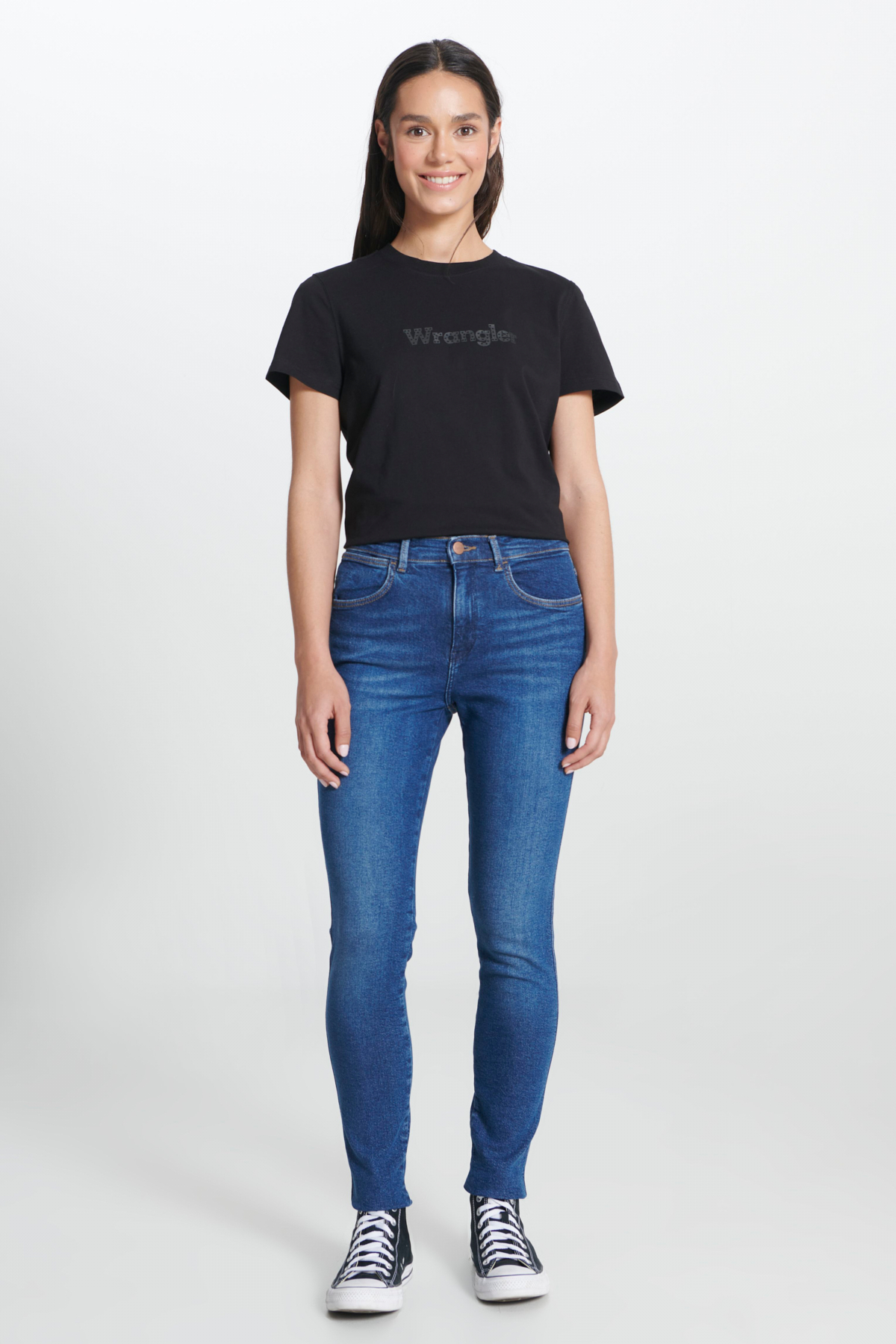 Wrangler Skinny Fit Dar Kesim Yüksek Bel Jean Pantolon