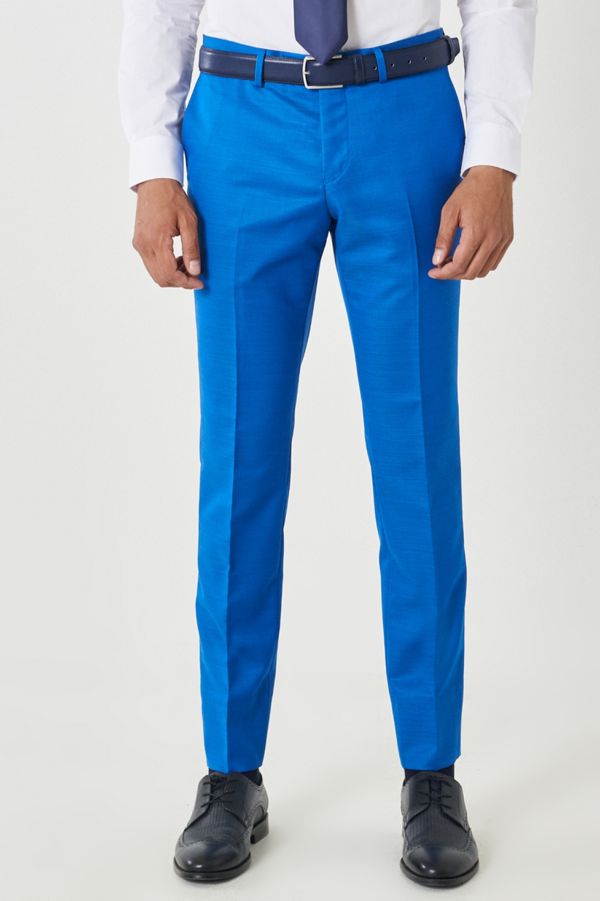 Altınyıldız Classics Erkek Saks Ekstra Slim Fit Dar Kesim Mono Yaka Pick Desenli Yelekli Takım Elbise görsel 6