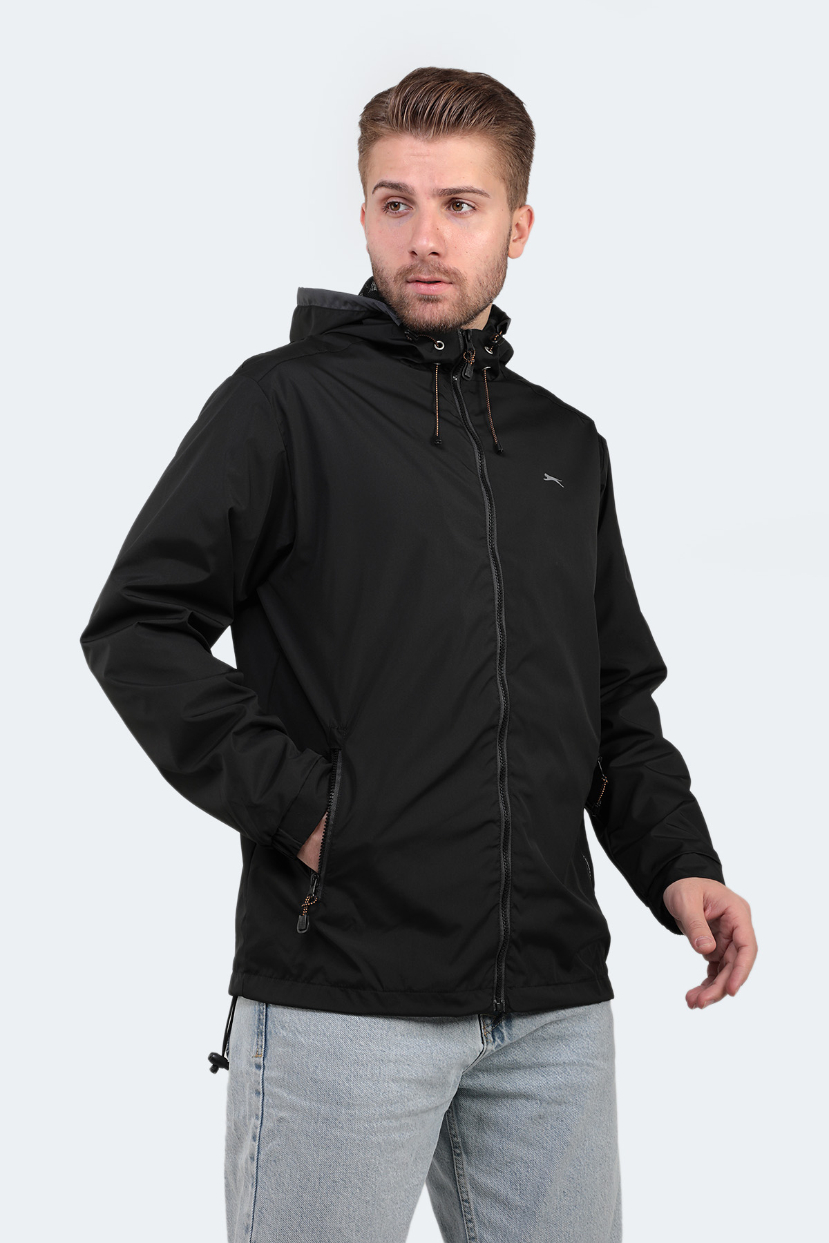 SLAZENGER OFANS Erkek Siyah Yağmurluk görsel 6