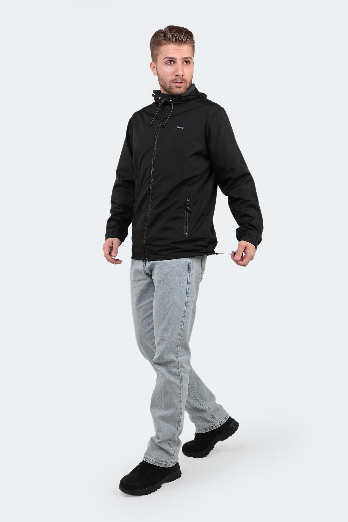 SLAZENGER OFANS Erkek Siyah Yağmurluk görsel 7