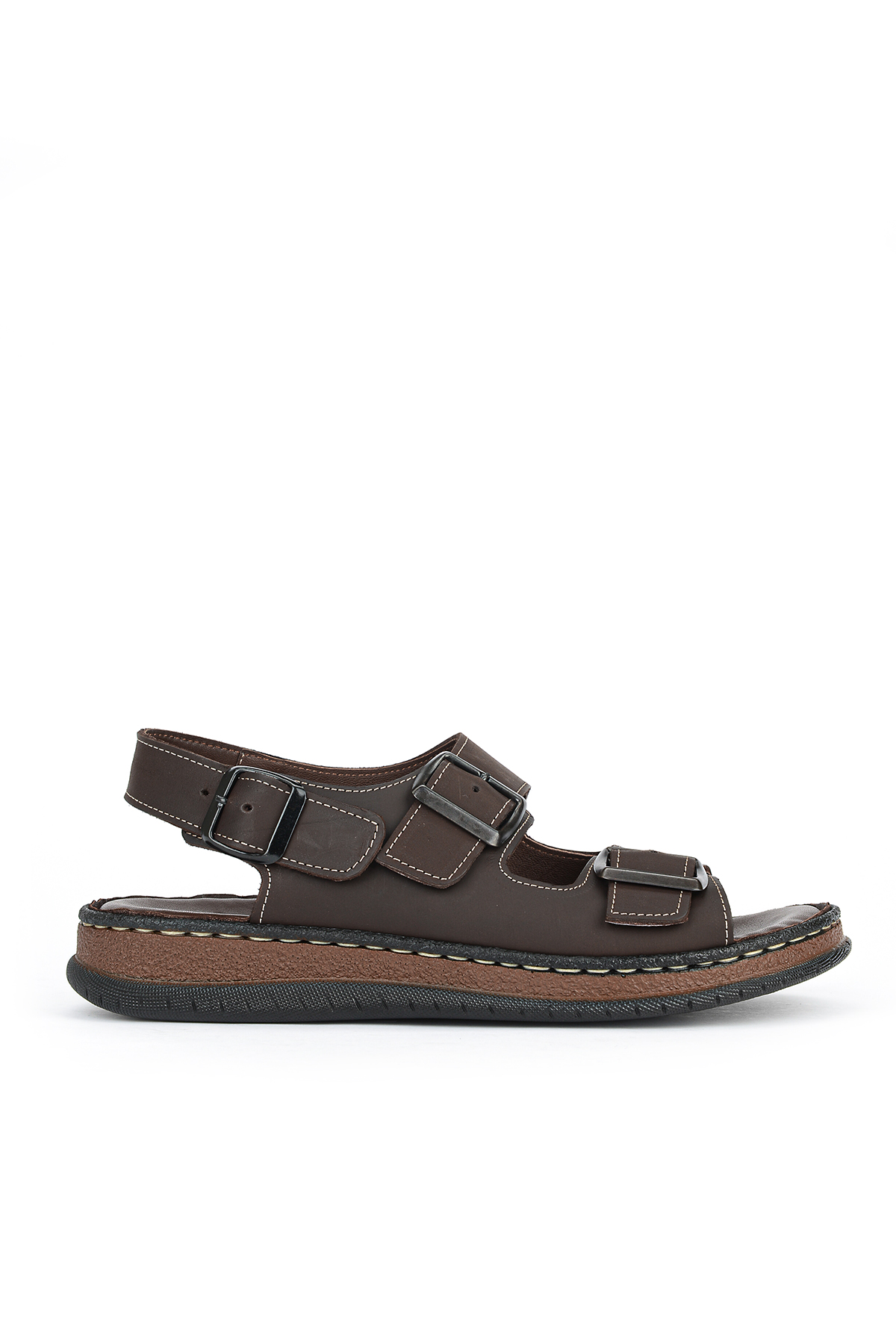 Ziya Ayakkabı Erkek Hakiki Deri Sandalet 1611045ZS3 Kahve