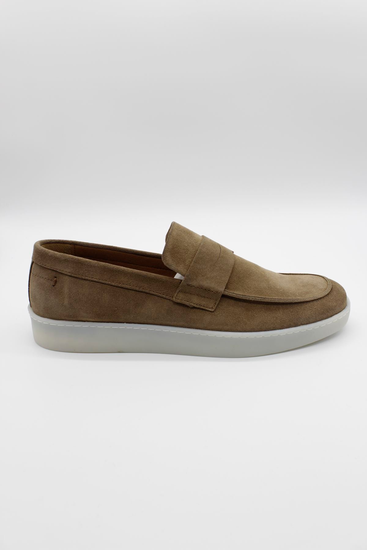 İMZA Camel %100 Deri Süet Bağcıksız Casual Ayakkabı 1033240166
