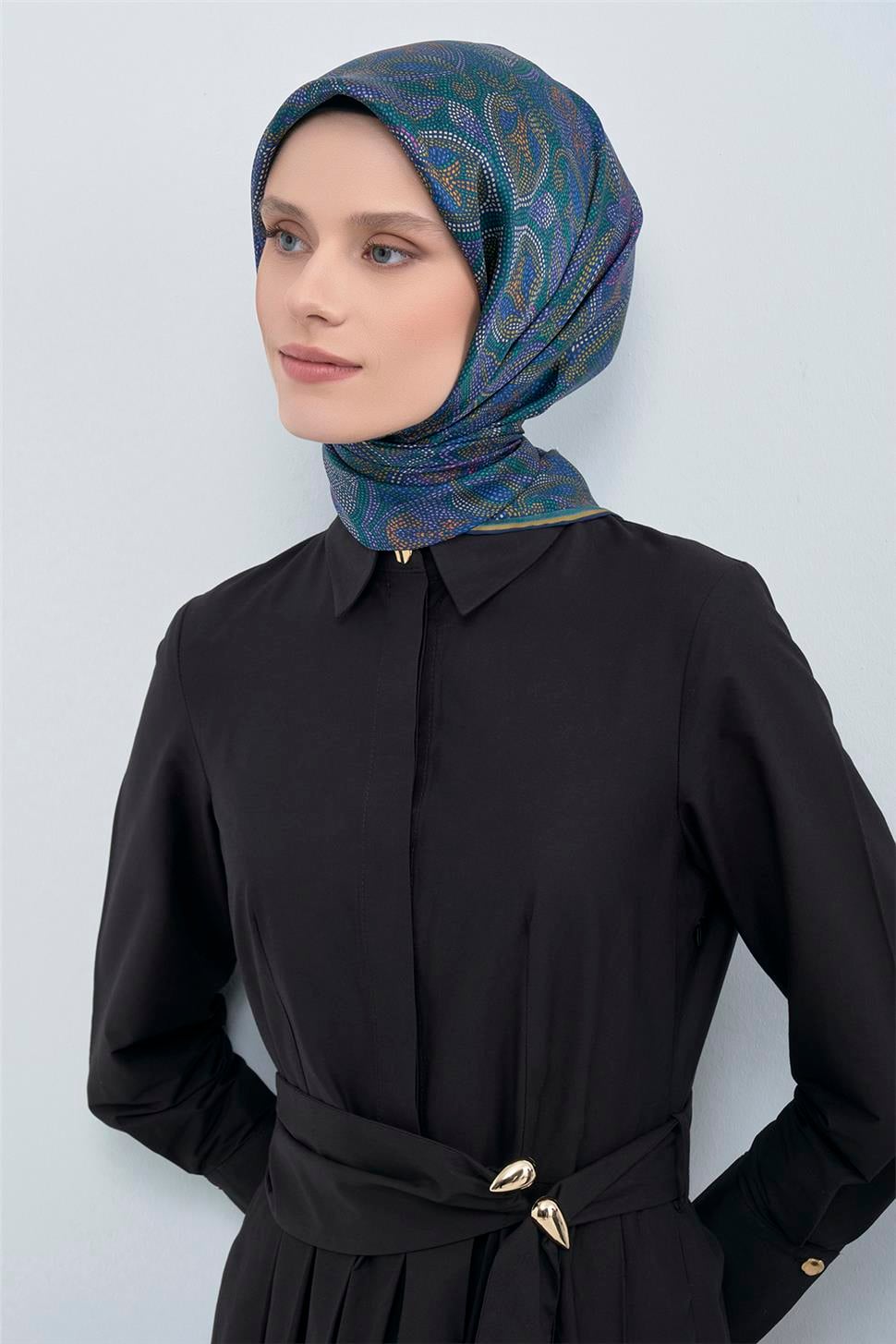 ARMİNE Saf İpek Twill Eşarp 9540D 80 görsel 2