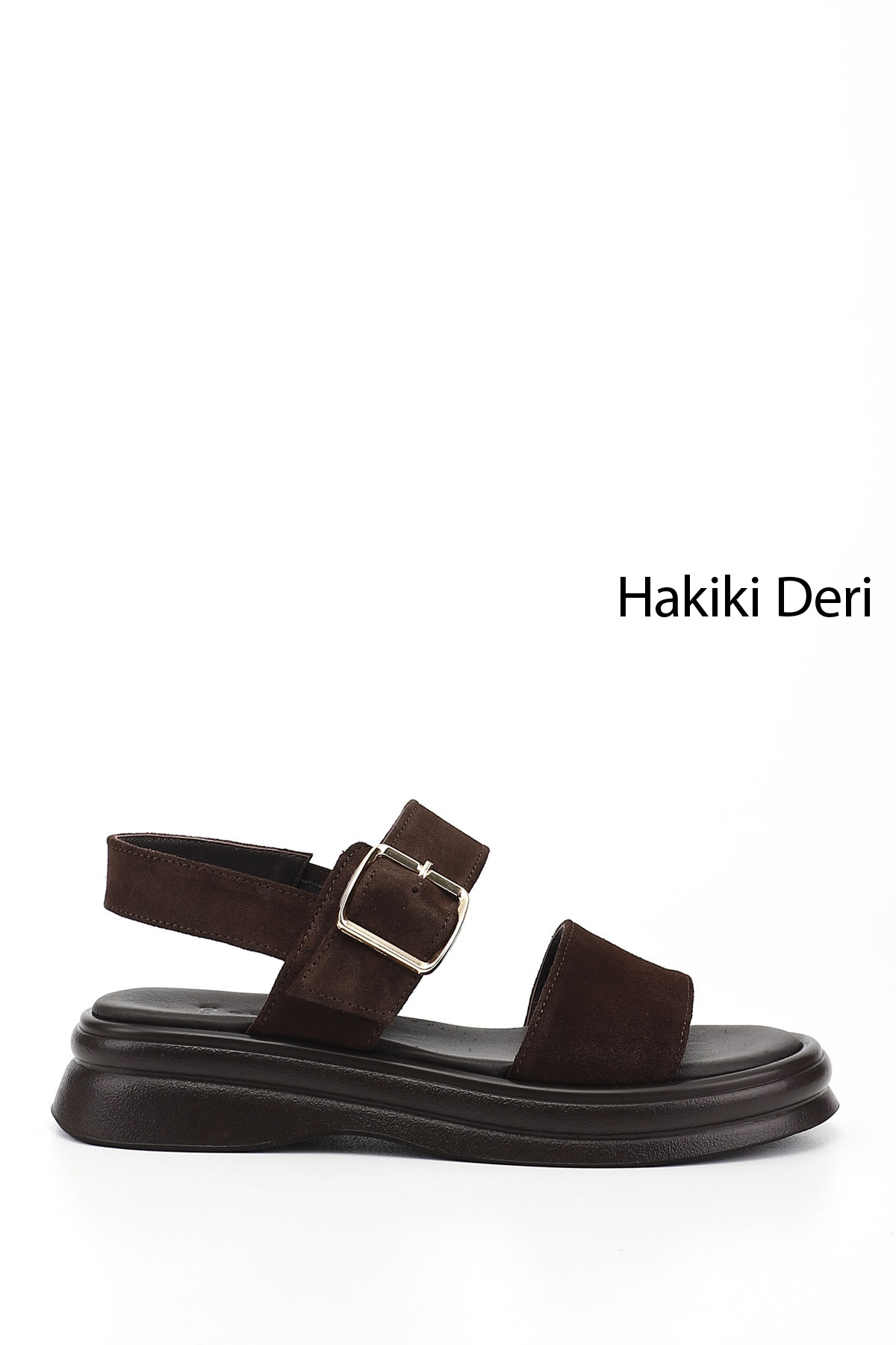 GÖNDERİ(R) Kadın AÇIK KAHVERENGİ Tokalı Bantlı Hakiki Deri Sandalet