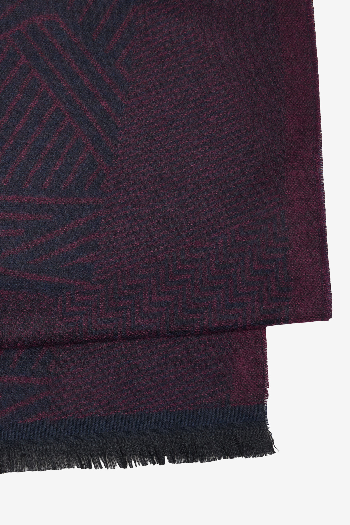 Altınyıldız Classics Erkek Lacivert-Bordo Desenli Standart Fit Atkı görsel 3