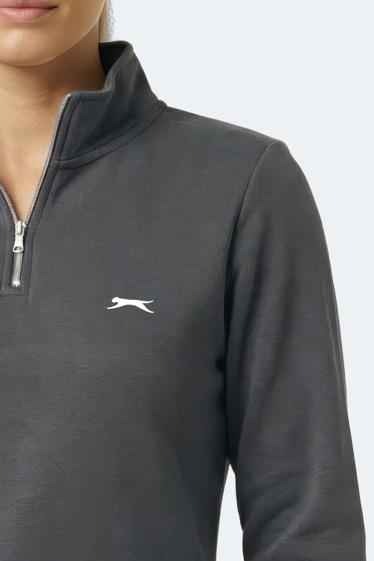 SLAZENGER MAXIS I Kadın Gri Sweatshırt görsel 7