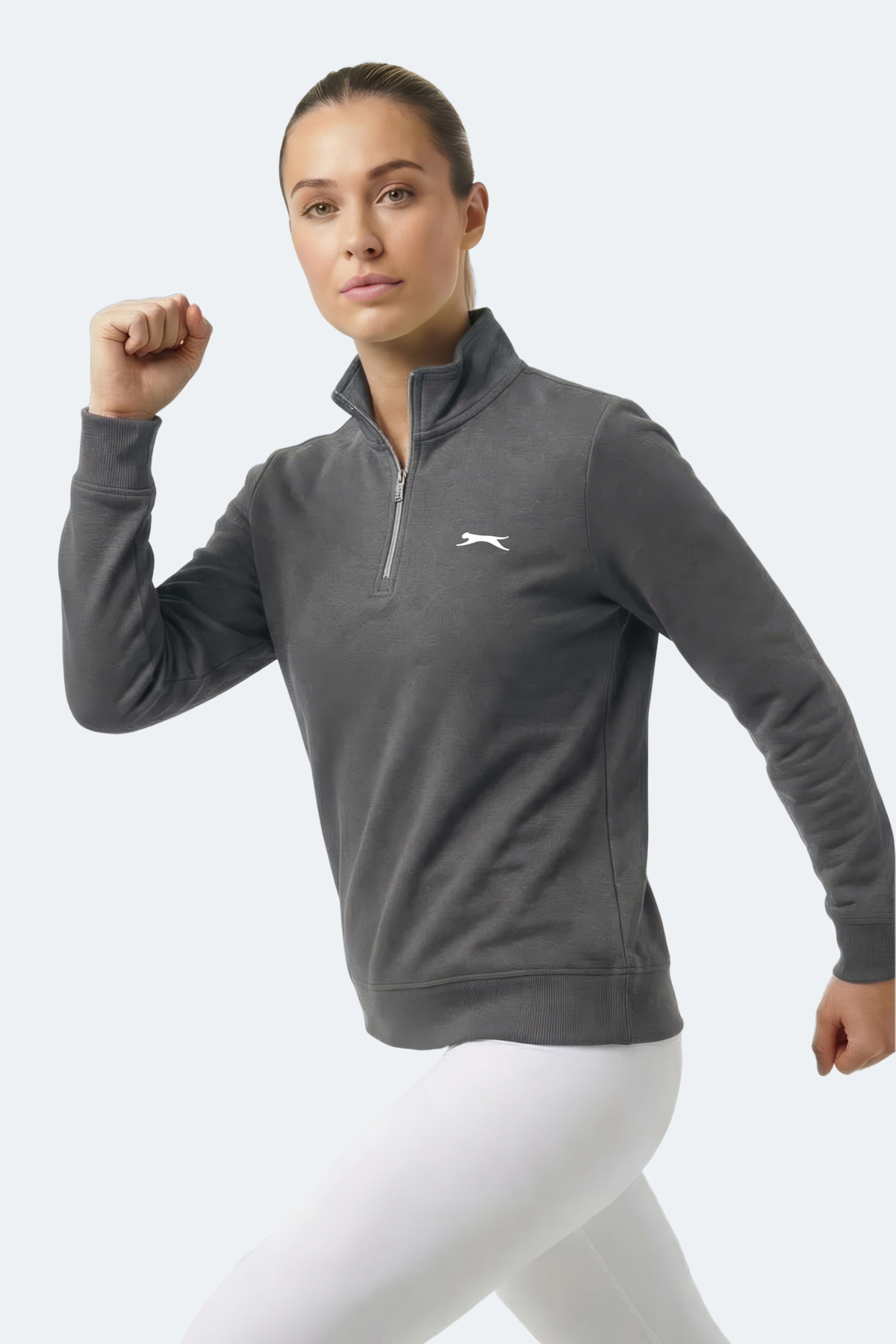 SLAZENGER MAXIS I Kadın Gri Sweatshırt görsel 8