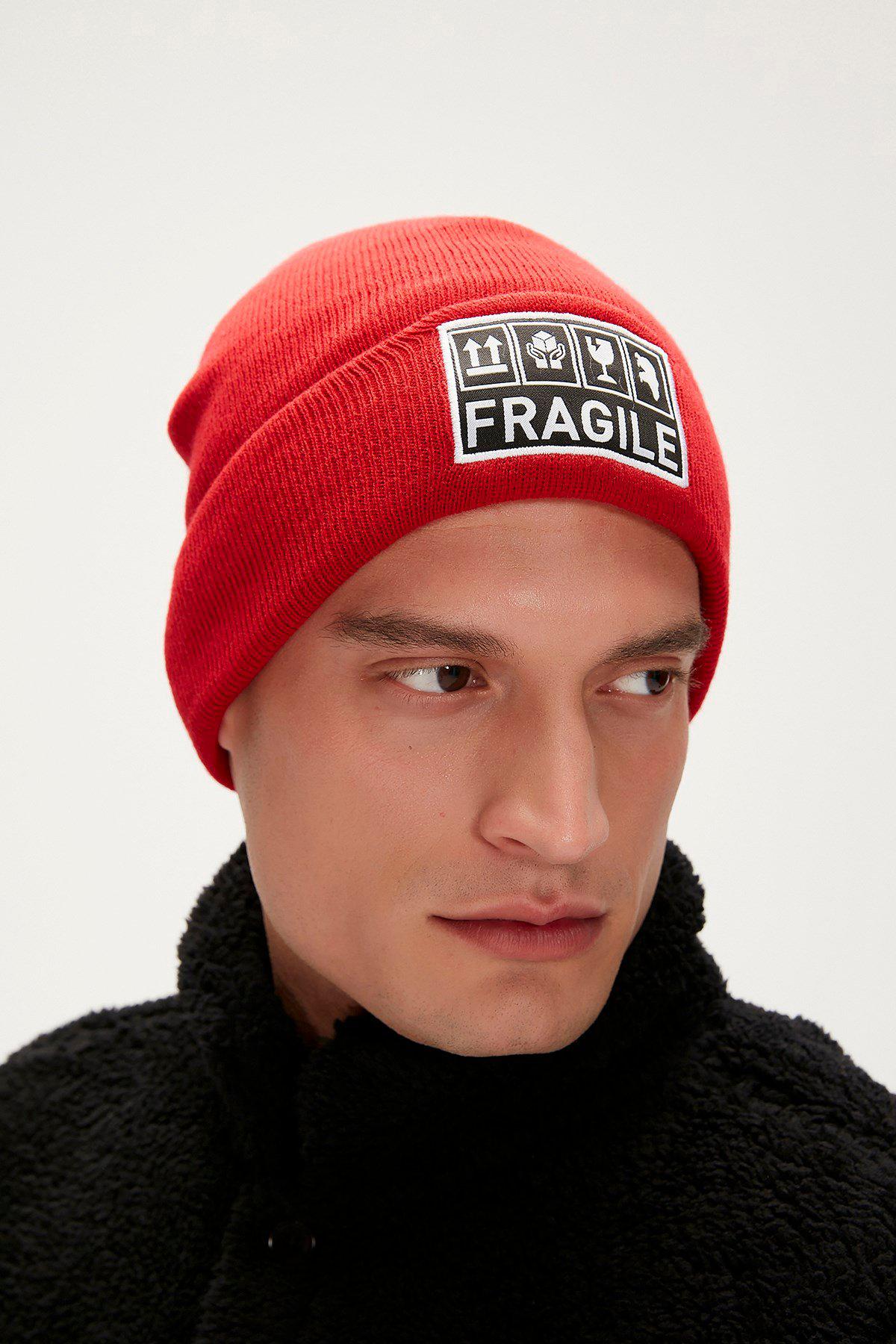 Bad Bear Fragile Crimson Red Kırmızı Bere
