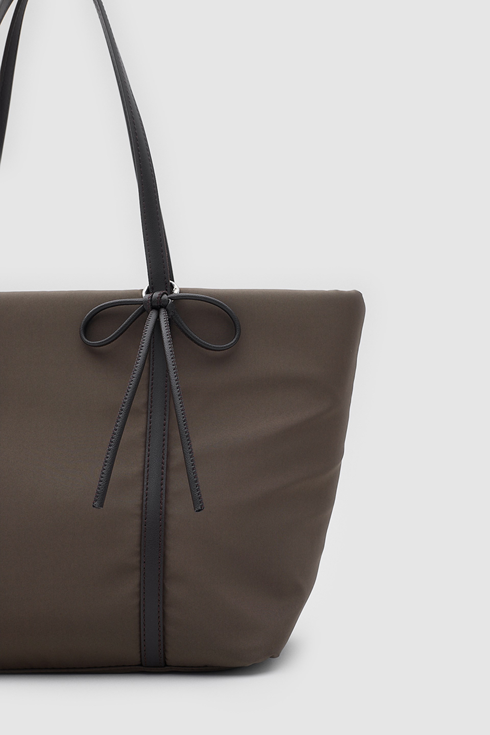 Shulebags Jersey Fiyonklu Omuz Çantası Kahve görsel 4