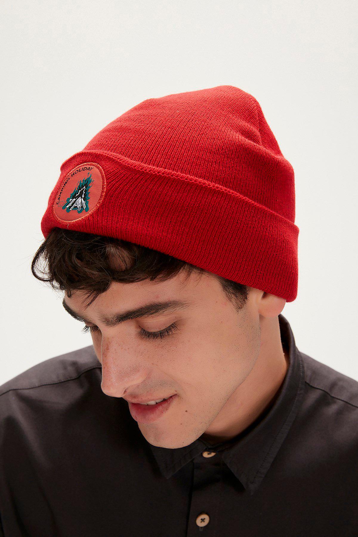 Bad Bear Bonfire Crimson Red Kırmızı Bere