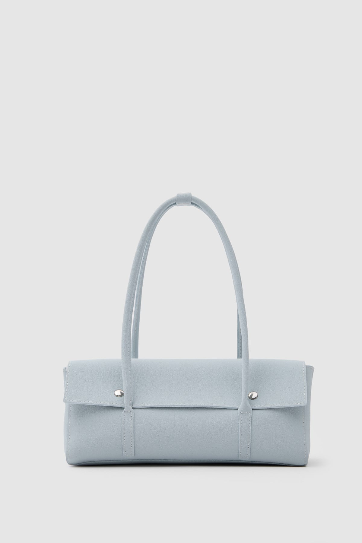 Shulebags Mari Vintage Baget Çanta Bebe Mavi