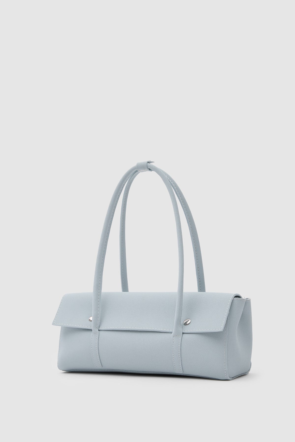 Shulebags Mari Vintage Baget Çanta Bebe Mavi görsel 3