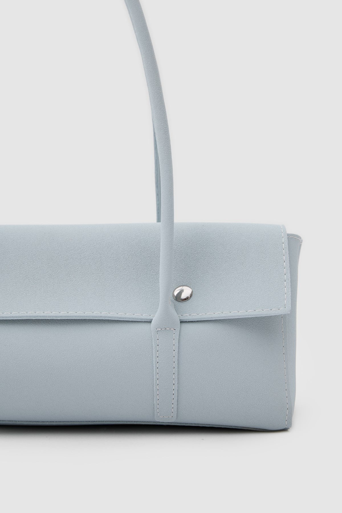 Shulebags Mari Vintage Baget Çanta Bebe Mavi görsel 5