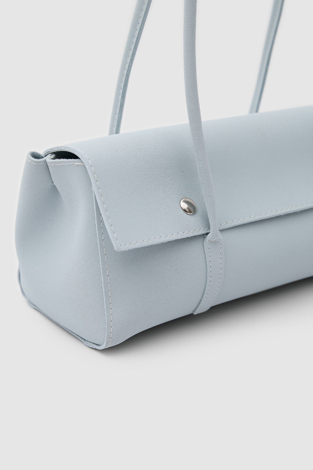Shulebags Mari Vintage Baget Çanta Bebe Mavi görsel 6
