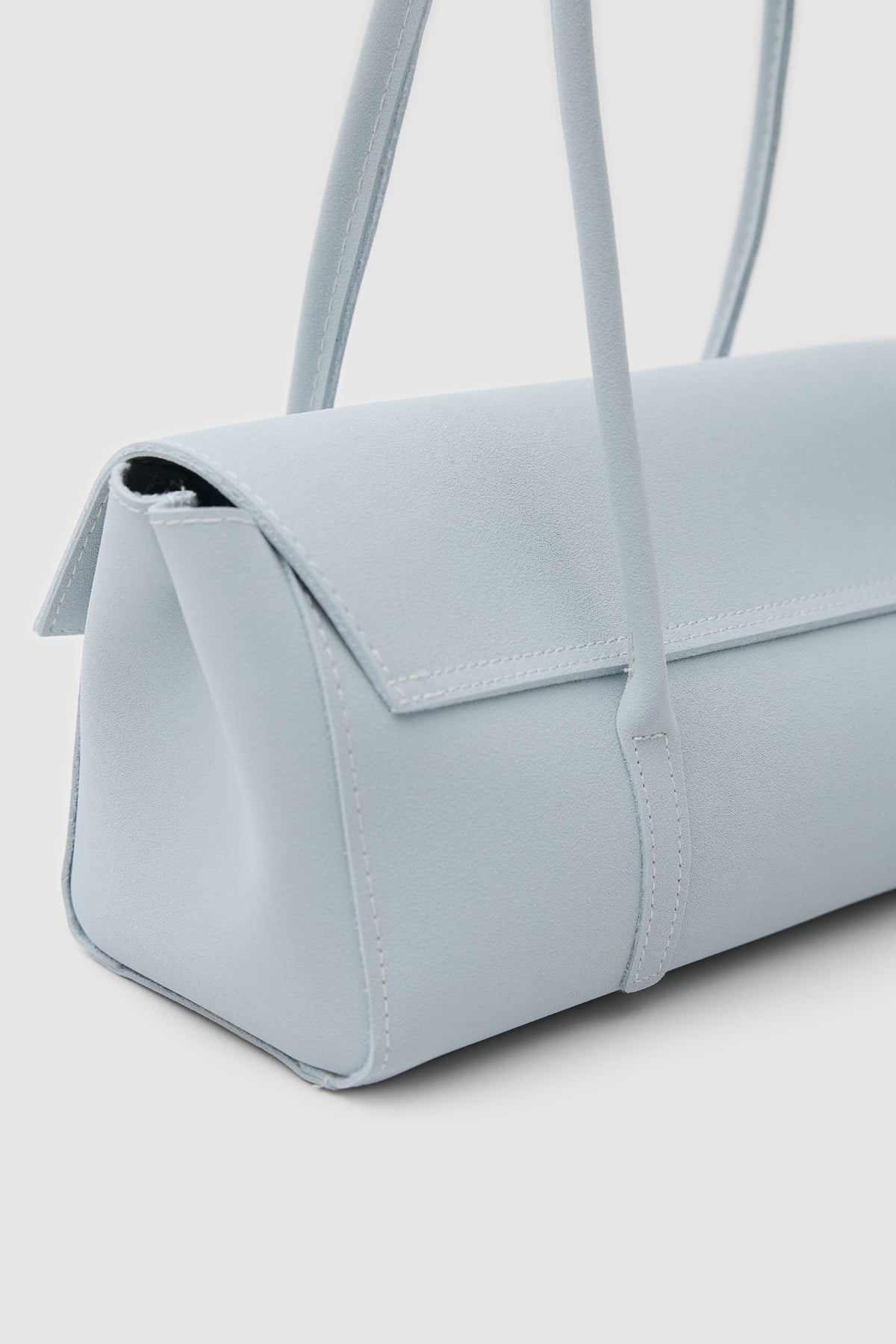 Shulebags Mari Vintage Baget Çanta Bebe Mavi görsel 7