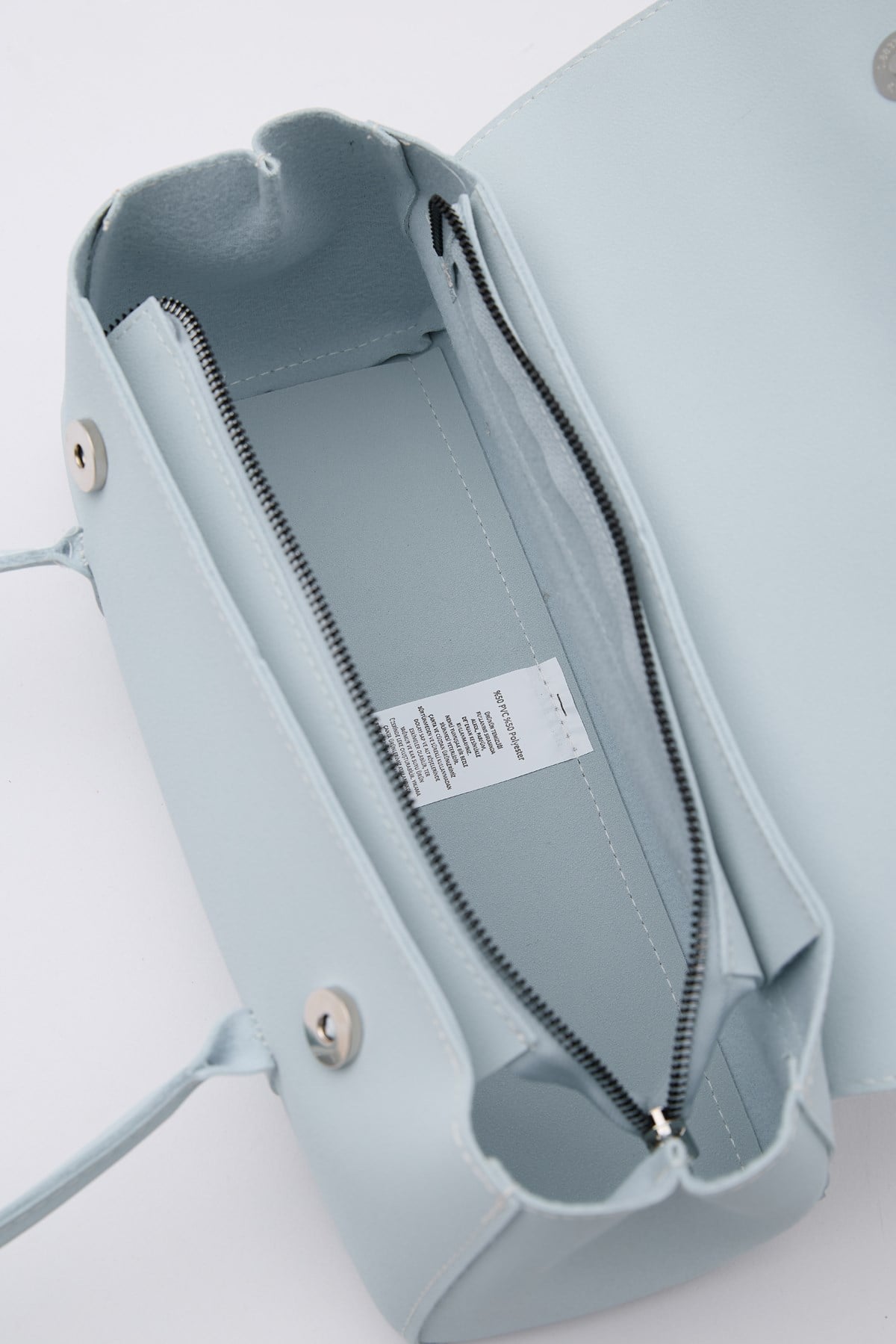 Shulebags Mari Vintage Baget Çanta Bebe Mavi görsel 8