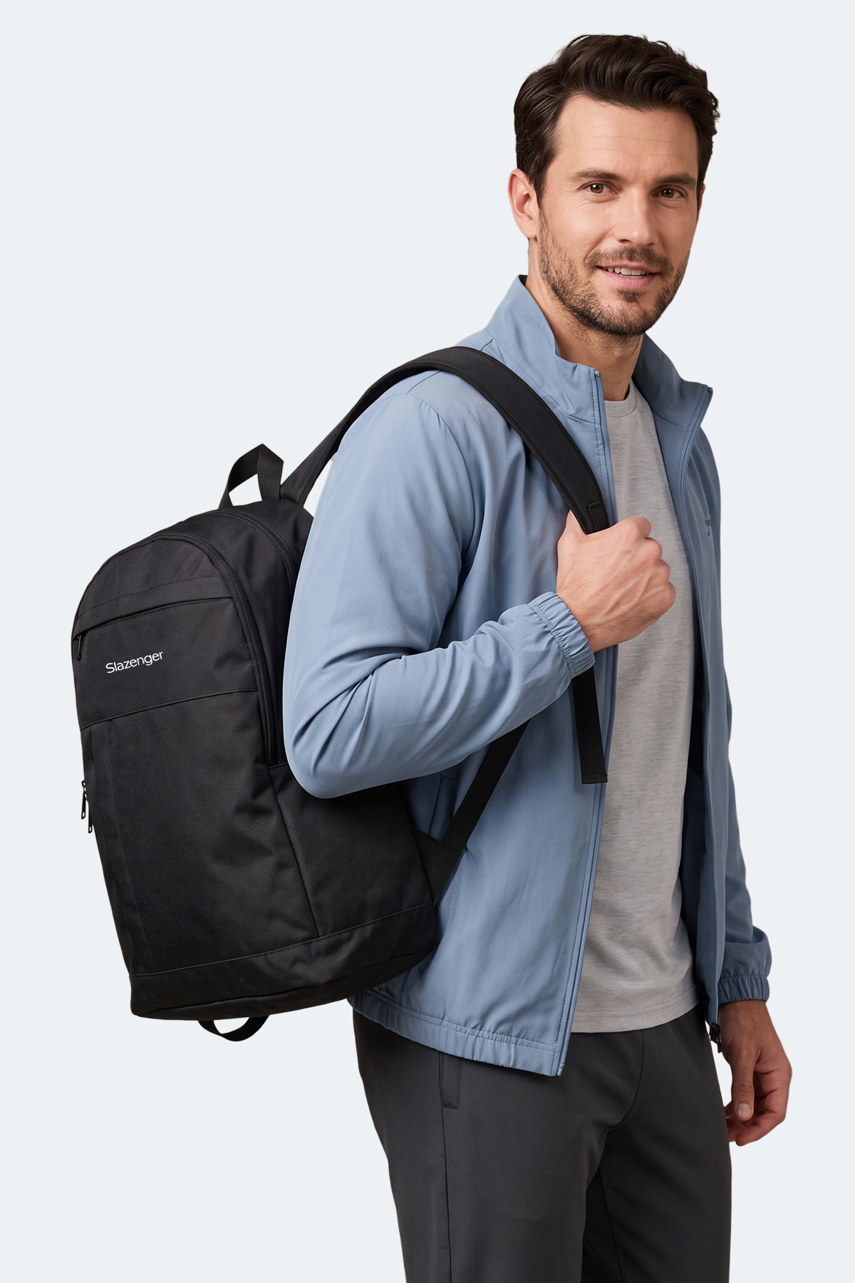 SLAZENGER LEROY Unisex Siyah Sırt Çantası görsel 6