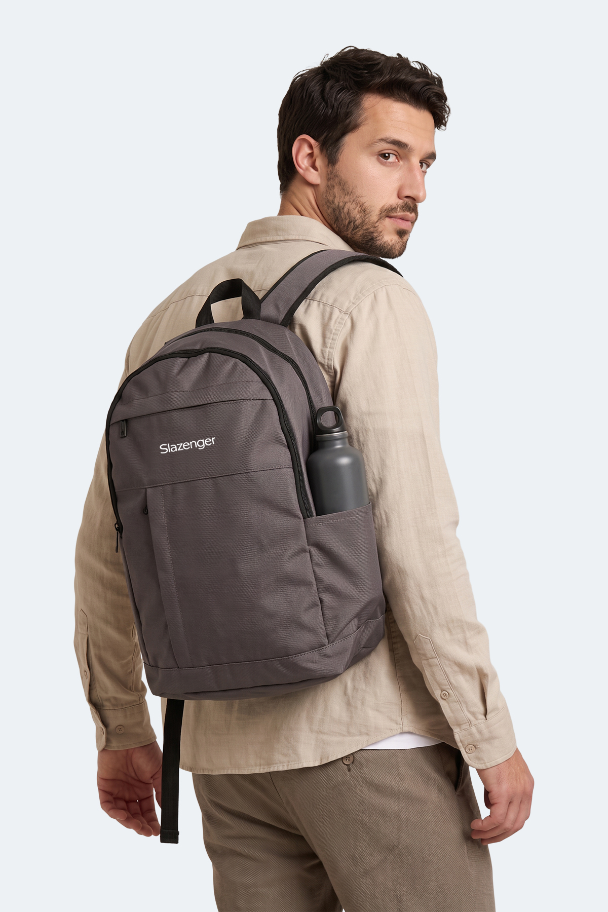 SLAZENGER LEROY Unisex Koyu Gri Sırt Çantası görsel 2