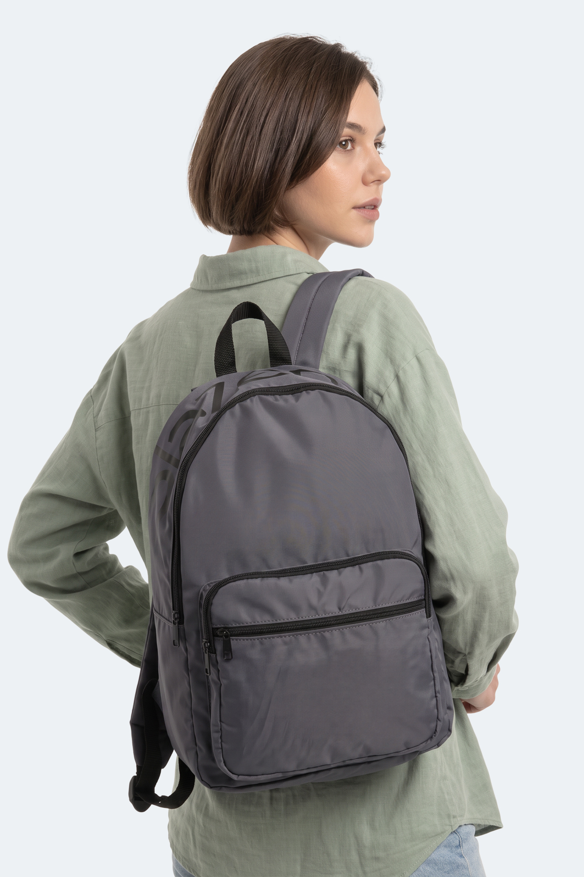 SLAZENGER LIFELOG I Unisex Koyu Gri Seyahat Çantası görsel 3