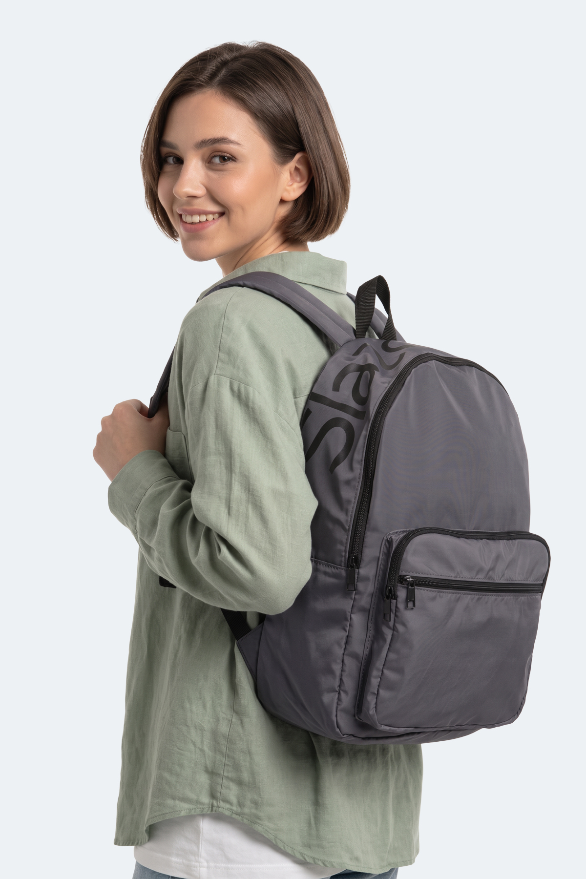 SLAZENGER LIFELOG I Unisex Koyu Gri Seyahat Çantası görsel 4