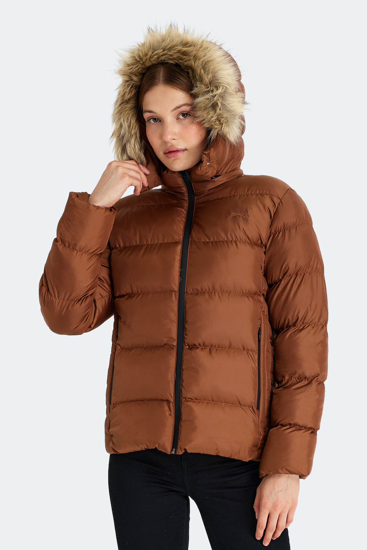 SLAZENGER GUEST Kadın Şişme Mont Taba