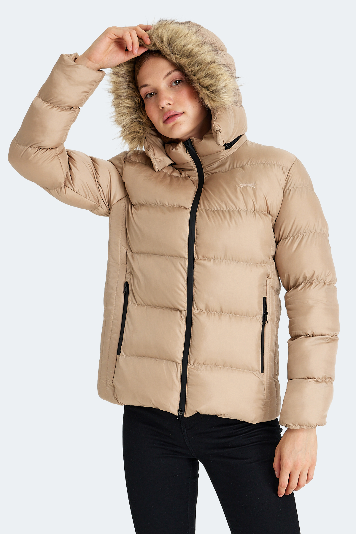SLAZENGER GUEST Kadın Şişme Mont Vizon